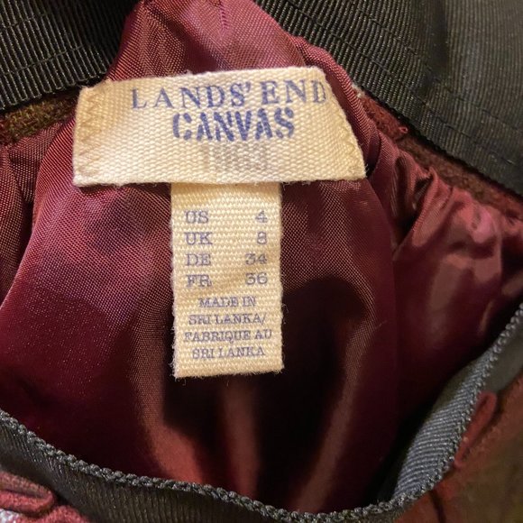 Land's End Plaid Skirt (Red) - Picture 2 of 2